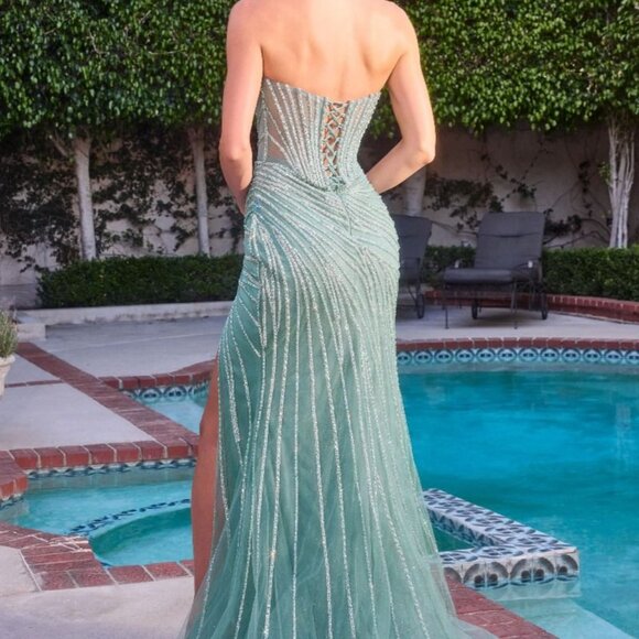 Formal dress. Prom party evening mother of the bride green,pink.blue,, red - Picture 4 of 8